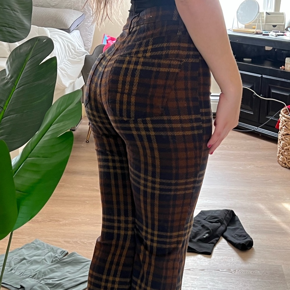 American Eagle Plaid Soft Stretch Pants - Picture 5 of 6